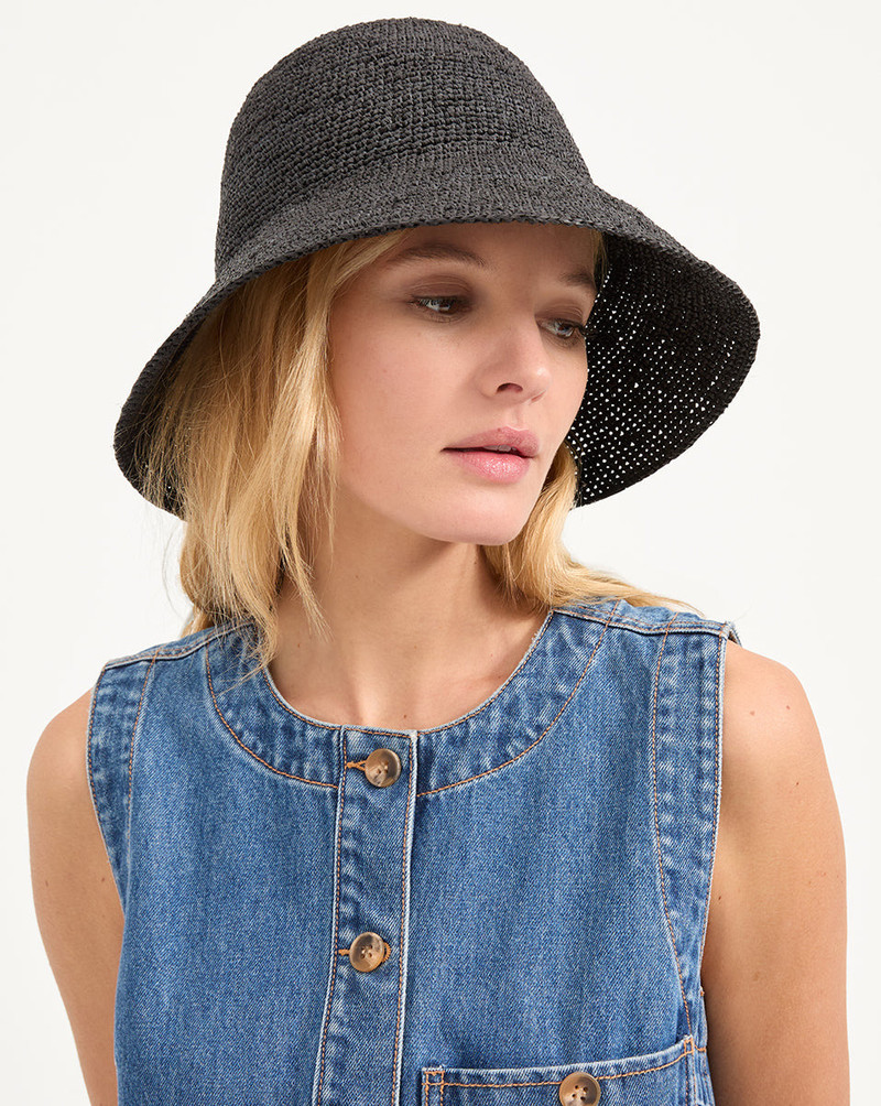 FELIX RAFFIA STRAW BUCKET HAT 3