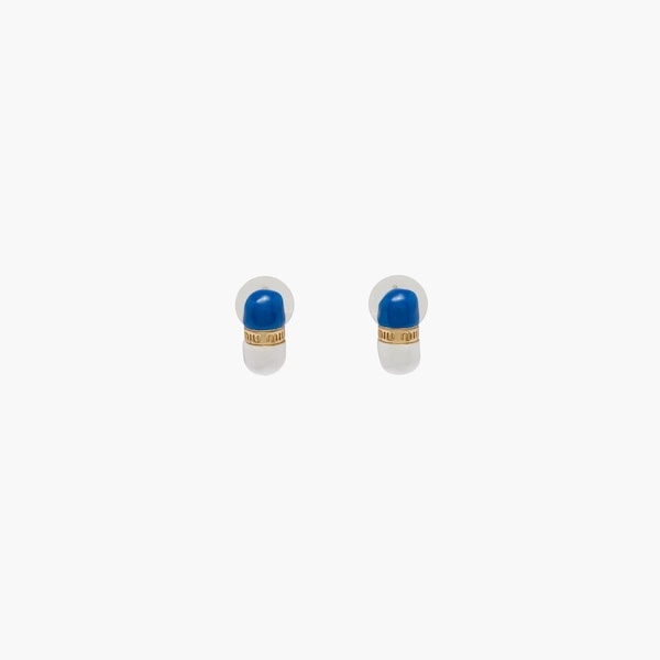 Metal and resin earrings - 3