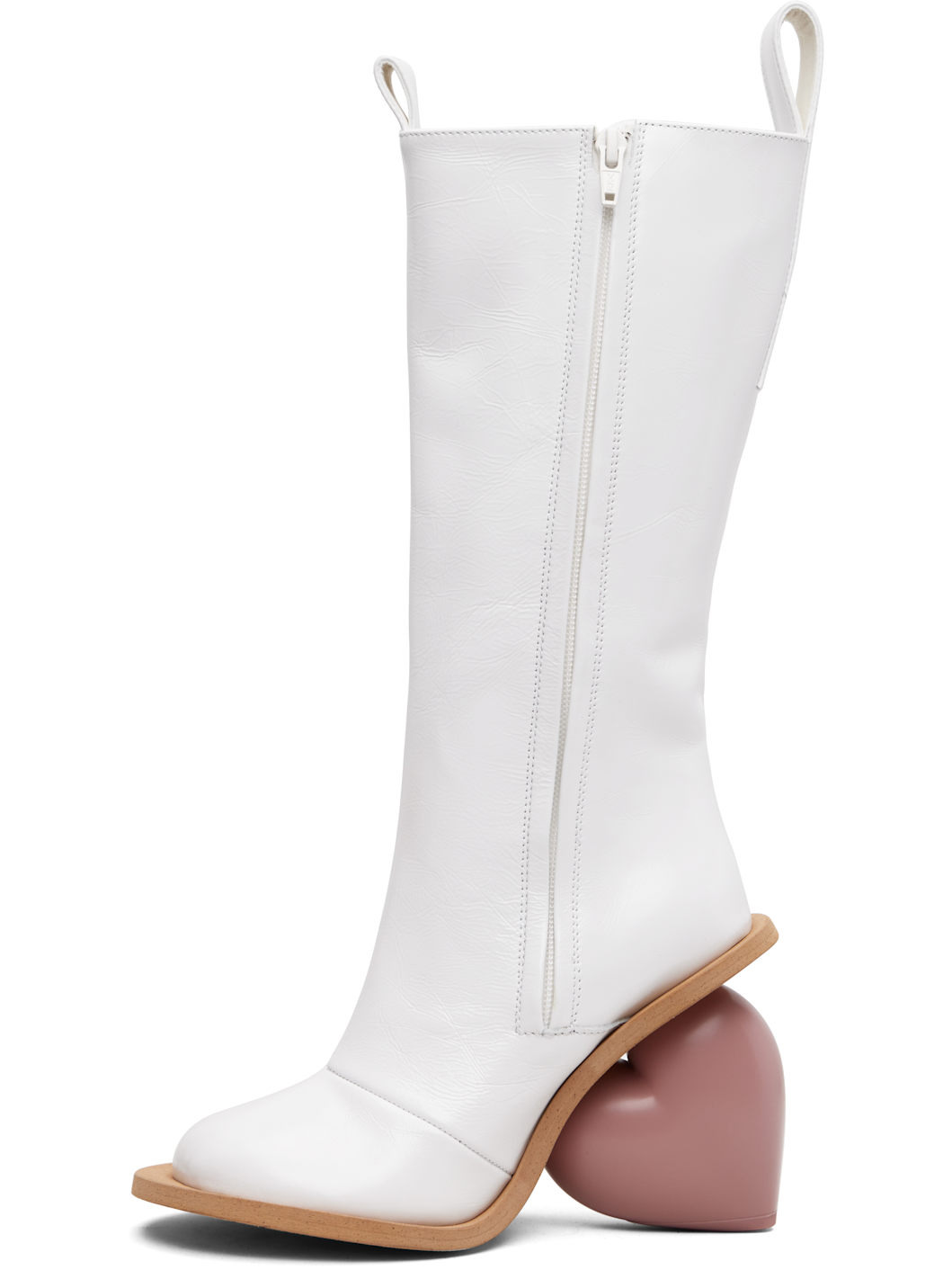 White & Pink Love Tall Boots - 3