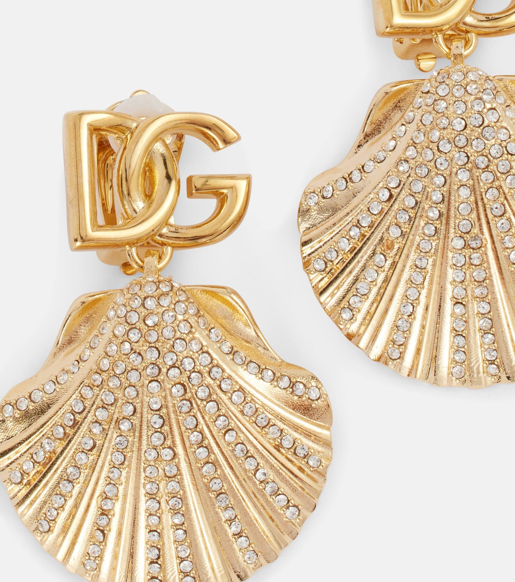 Capri DG embellished clip-on earrings - 3