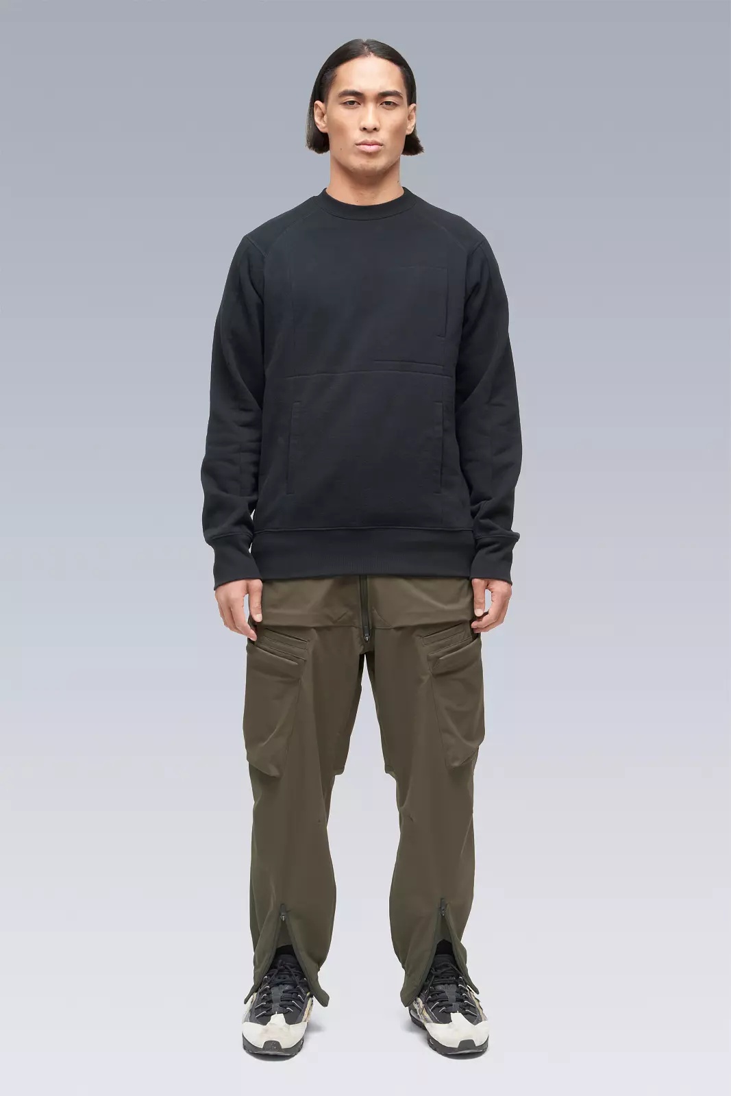 S14-BR Cotton Crewneck Sweatshirt Gray Melange - 13