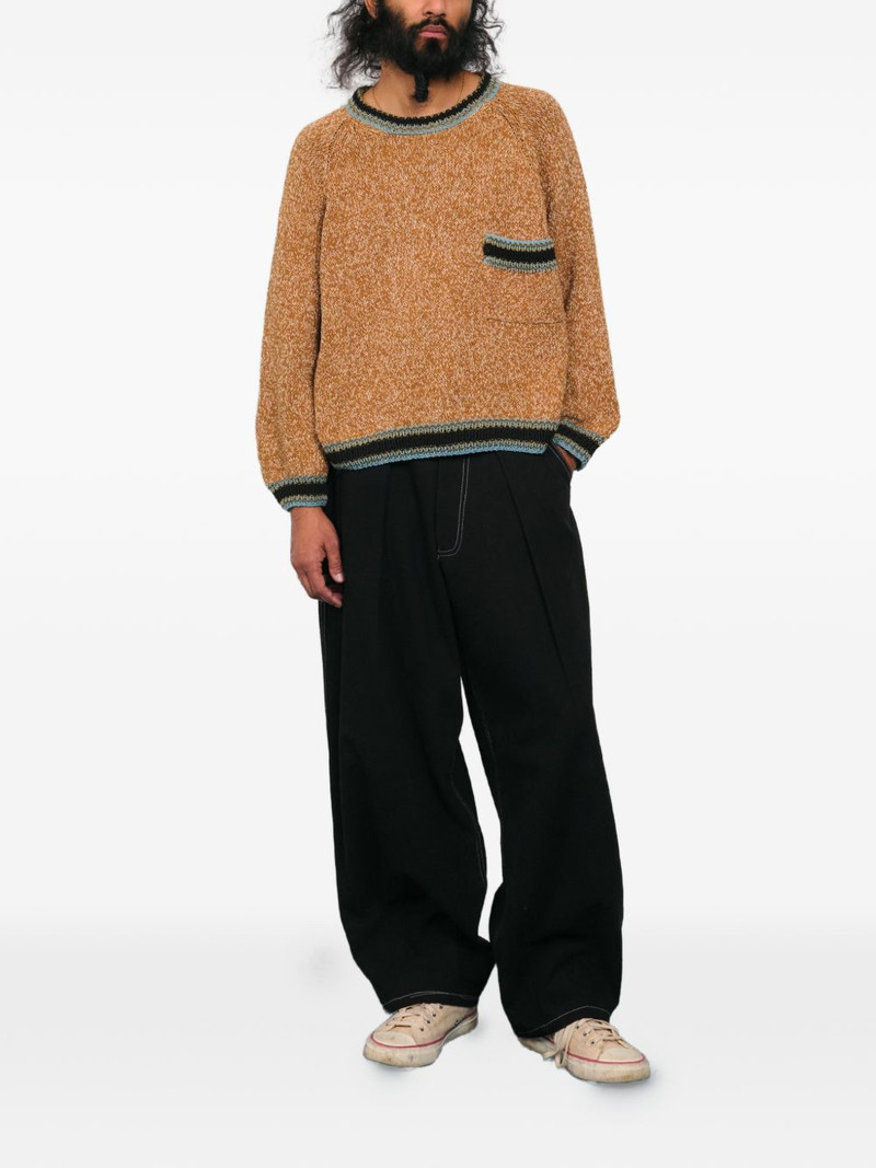 Story mfg. Bulb chest-pocket ribbed-trim sweater outlook