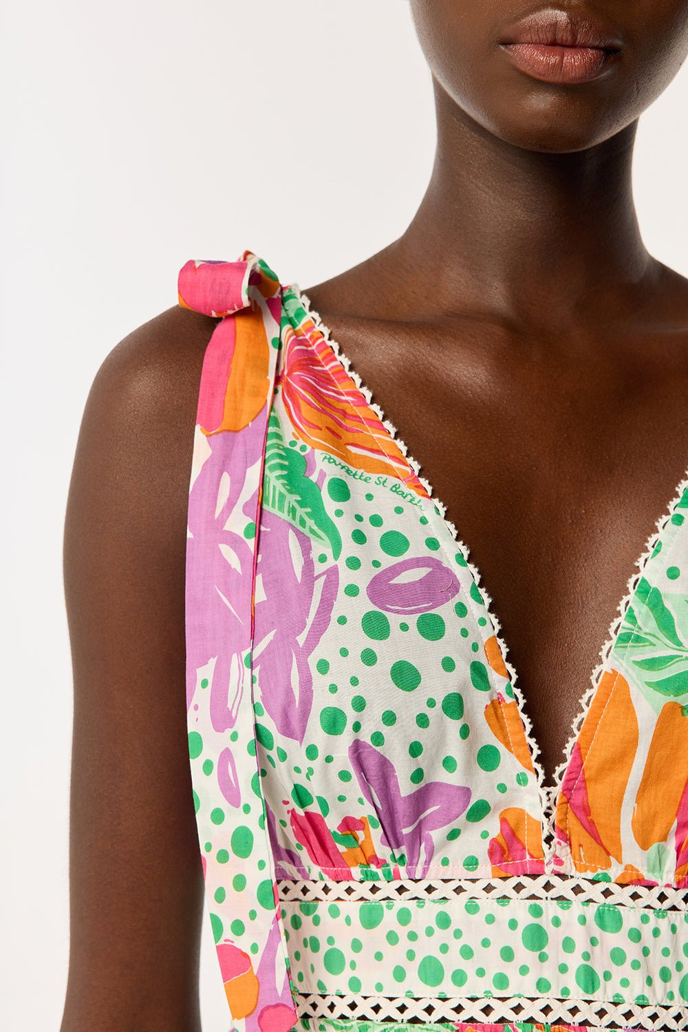 Mini Dress Cara - Pink Artistic Flower - 3