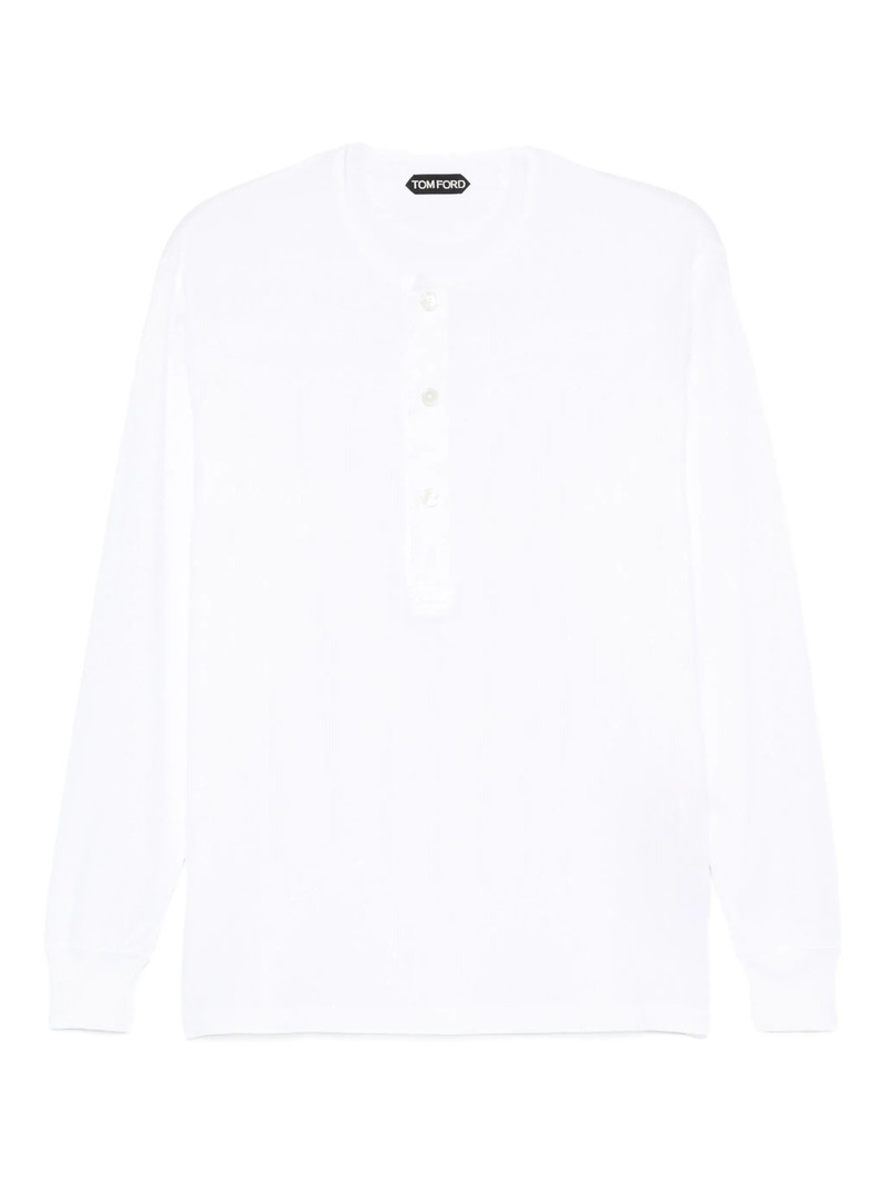 Tom Ford Long-sleeve Button-placket T-shirt 1