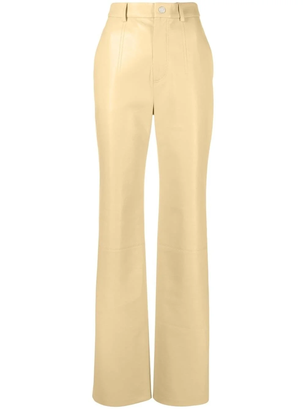 high-waist straight trousers - 1