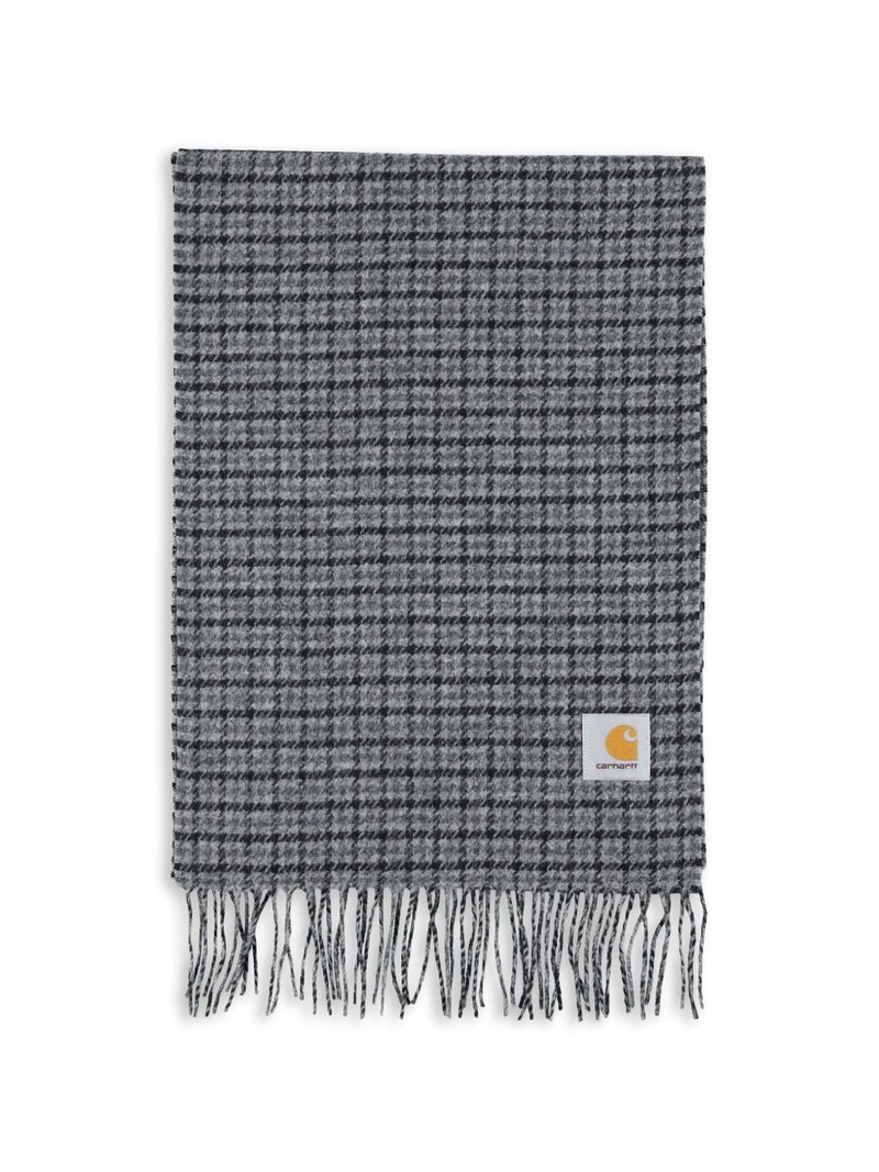 checked fringed scarf 1