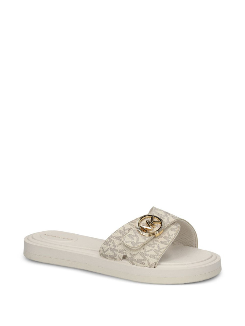 MICHAEL KORS logo detail buckle slides outlook