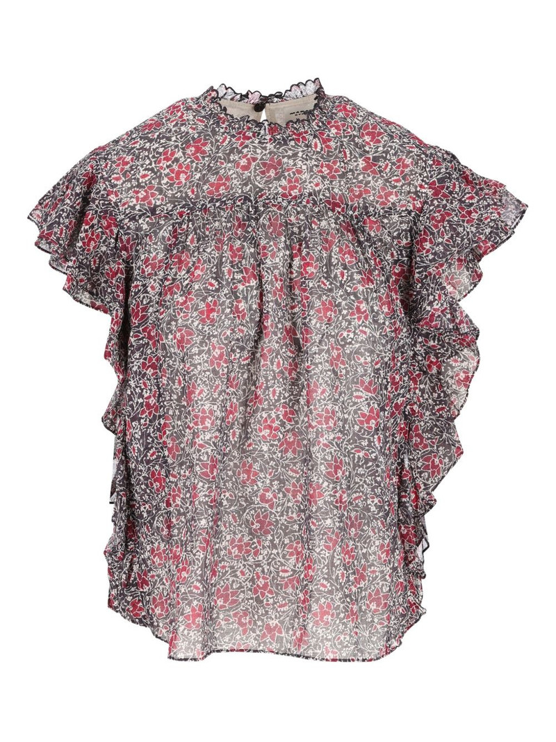 ruffled floral-print top 1