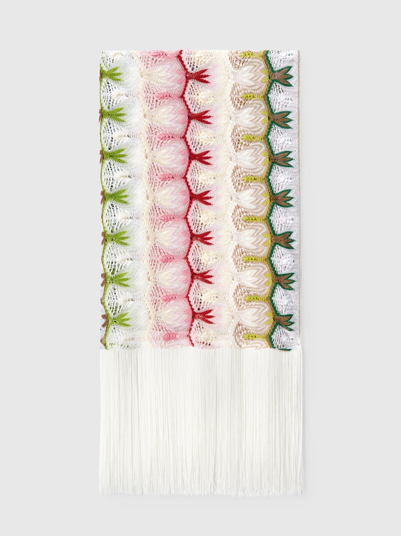 Fringed viscose blend stole 1