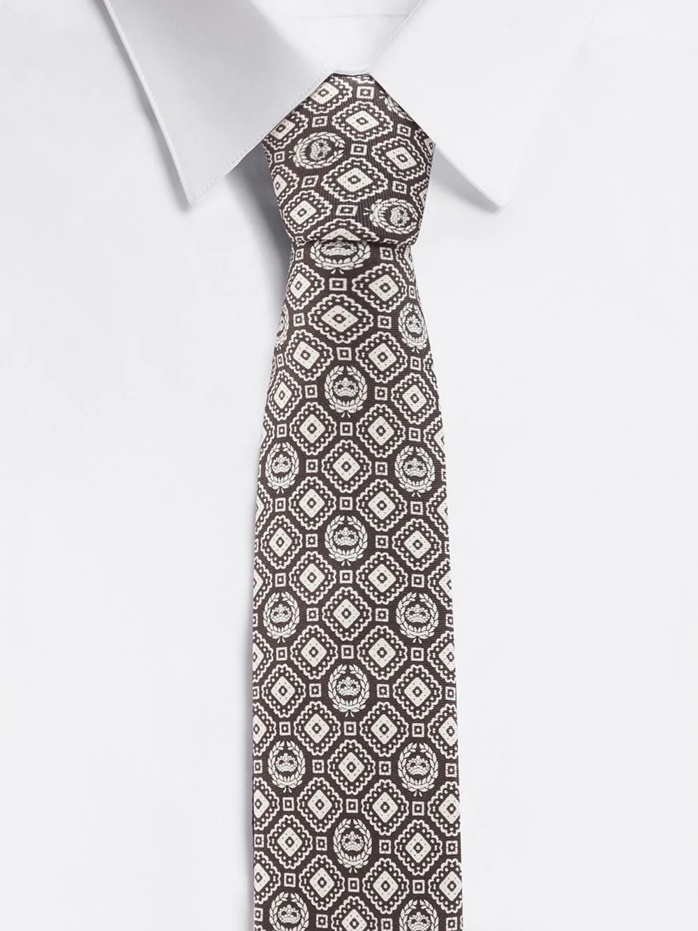 crown crest silk tie - 2