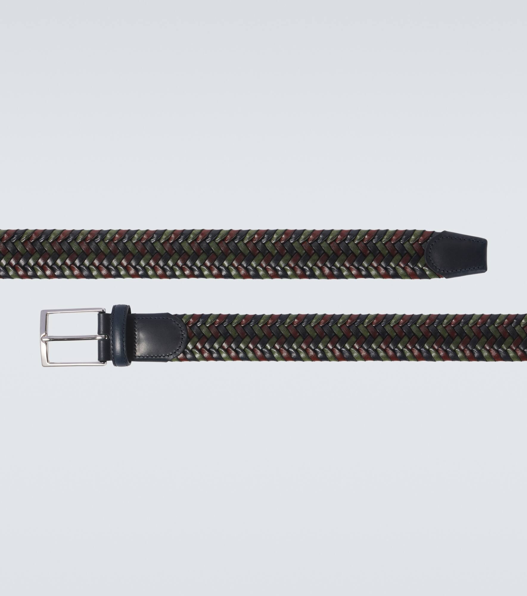 Woven leather belt - 4