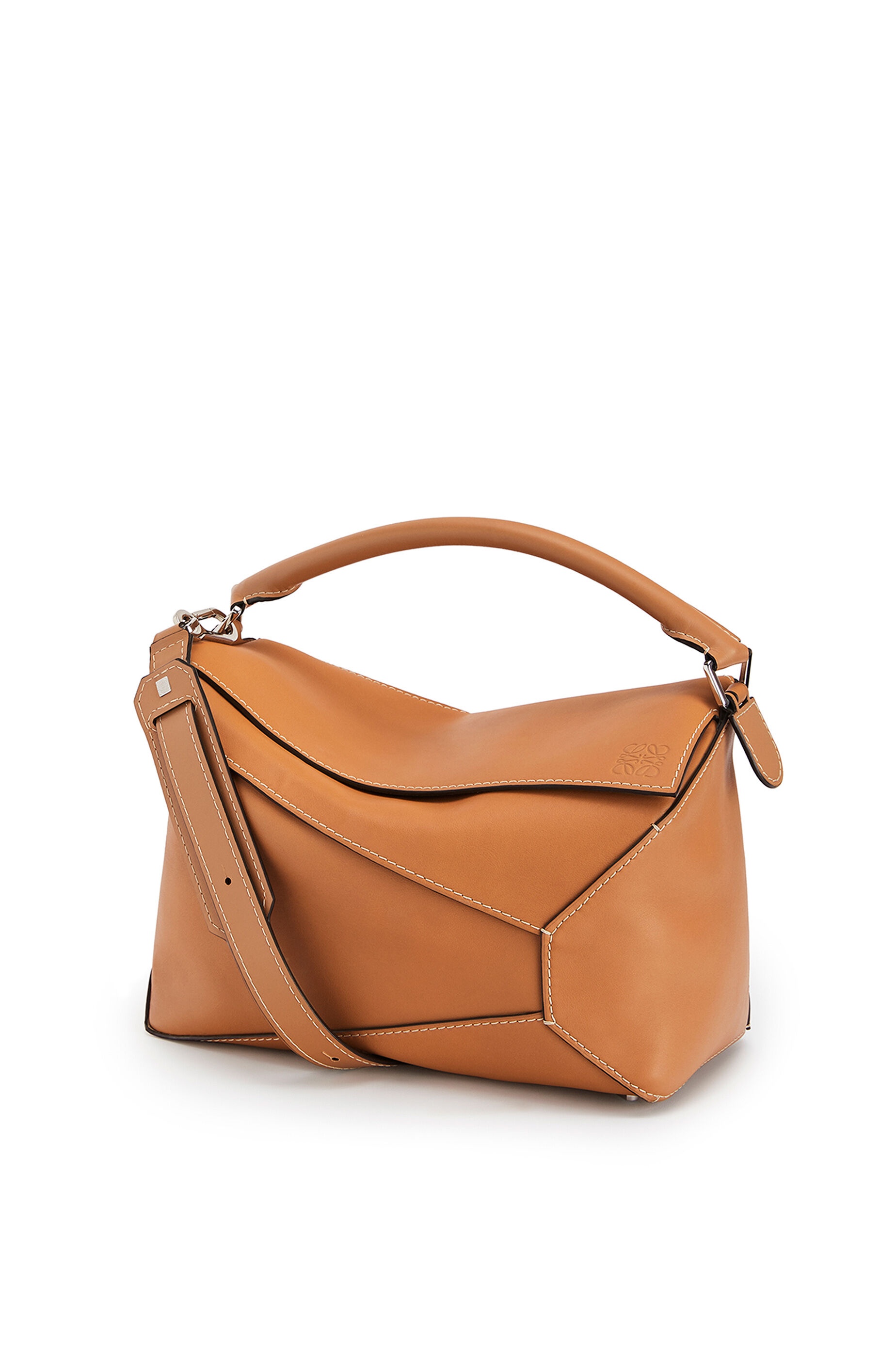 Large Puzzle Edge bag in natural calfskin - 1