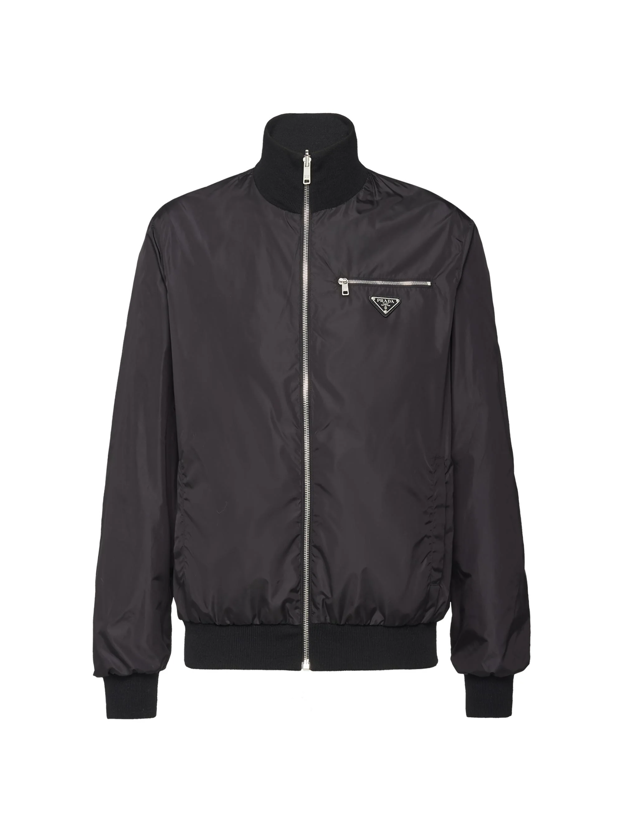 Men's Reversible Wool And Nylon Jacket - Black - 1