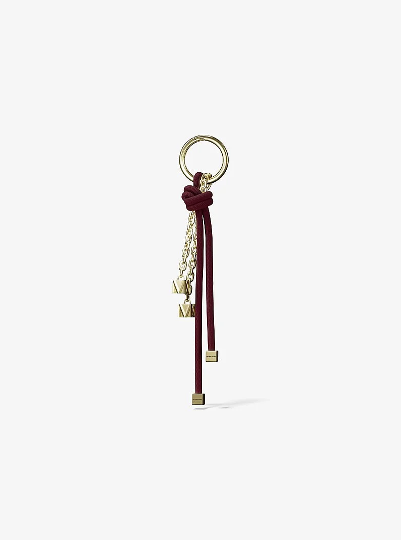 Gold-Tone and Cord Bag Charm - 1