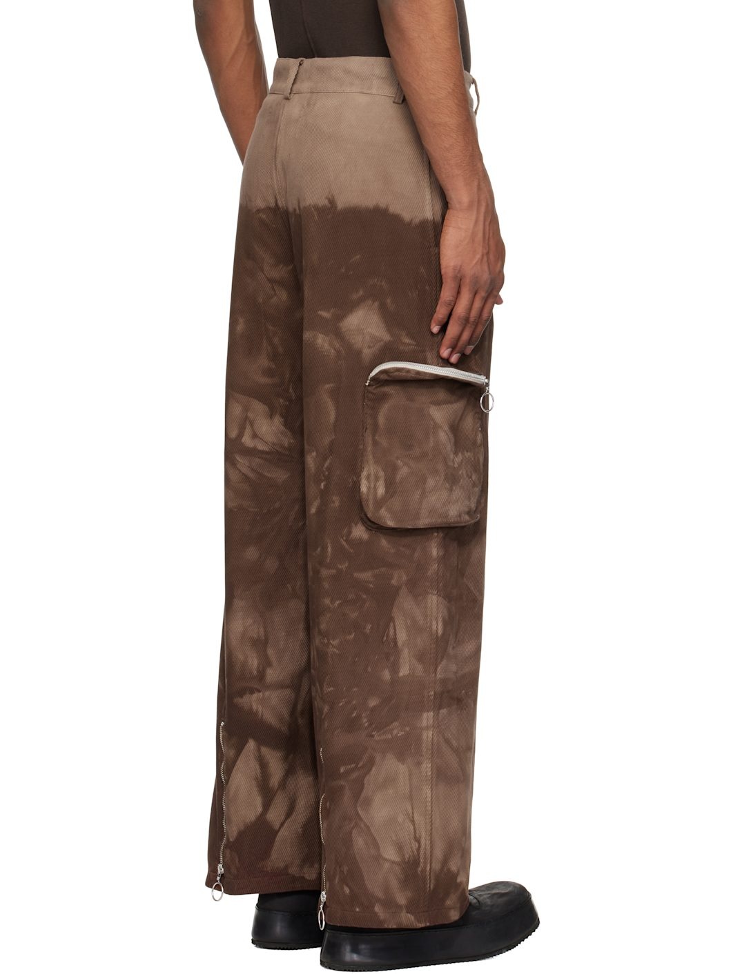 Brown Multi Pocket Cargo Pants - 3