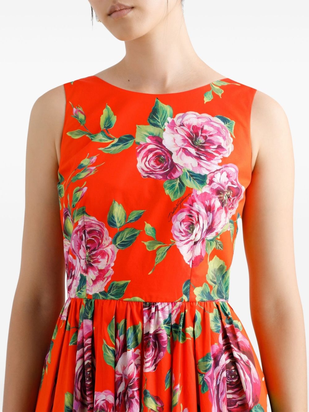 floral-print midi dress - 5