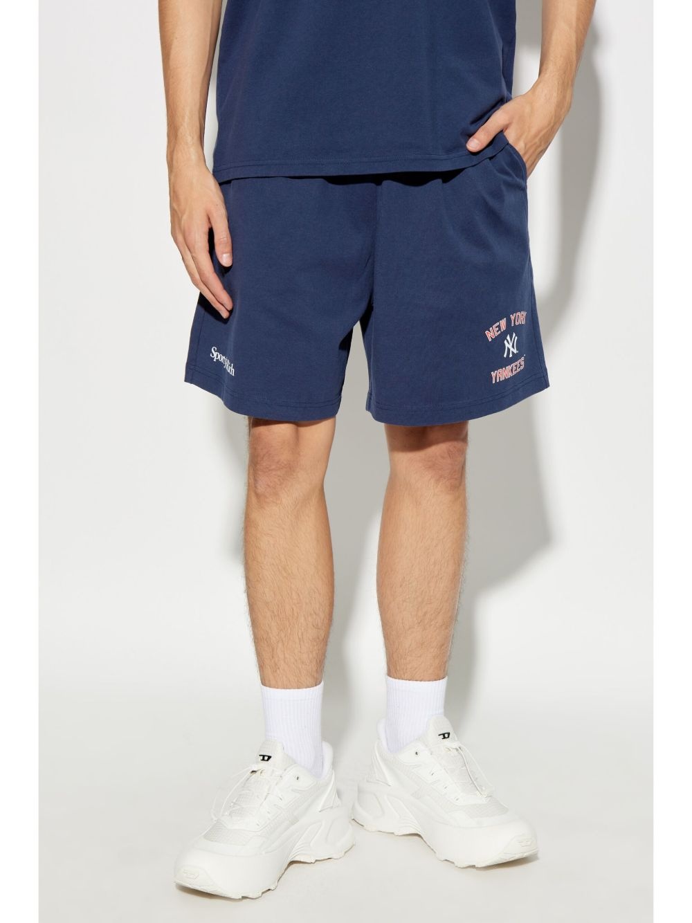 x 47 x New York Yankees logo-print track shorts - 6