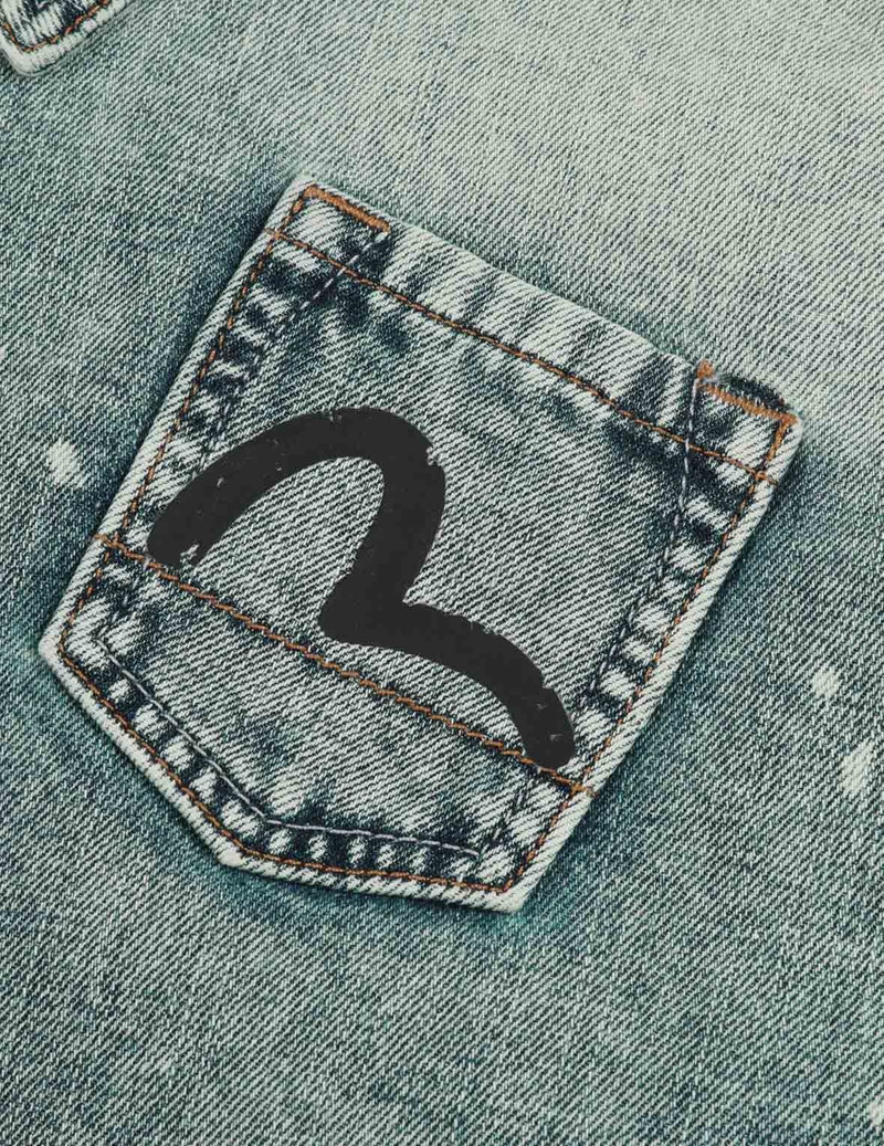 FADED-WASHED MULTI-PRINT LOOSE FIT DENIM SHIRT 8