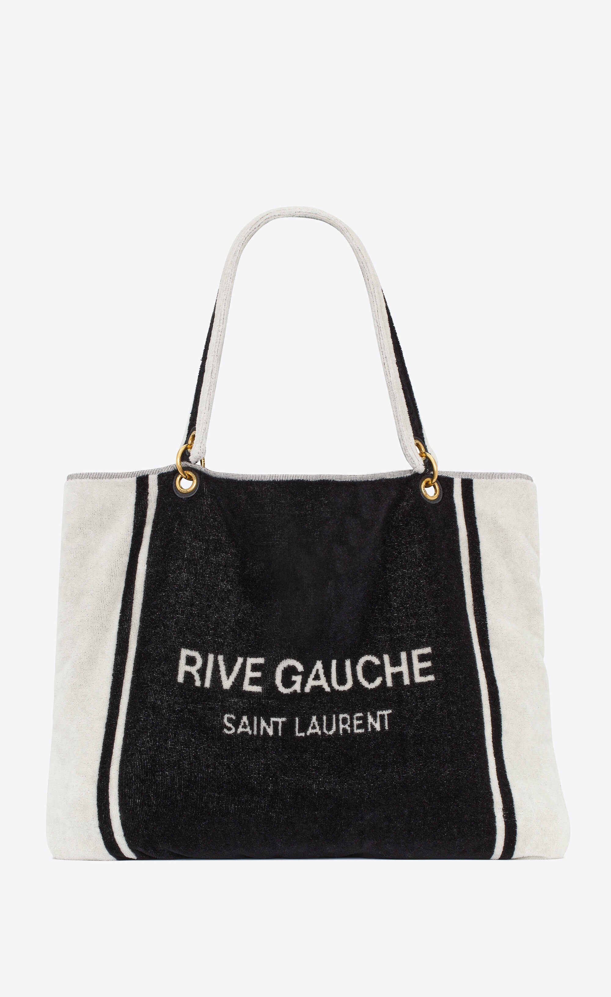 rive gauche towel tote bag in terry cloth - 1