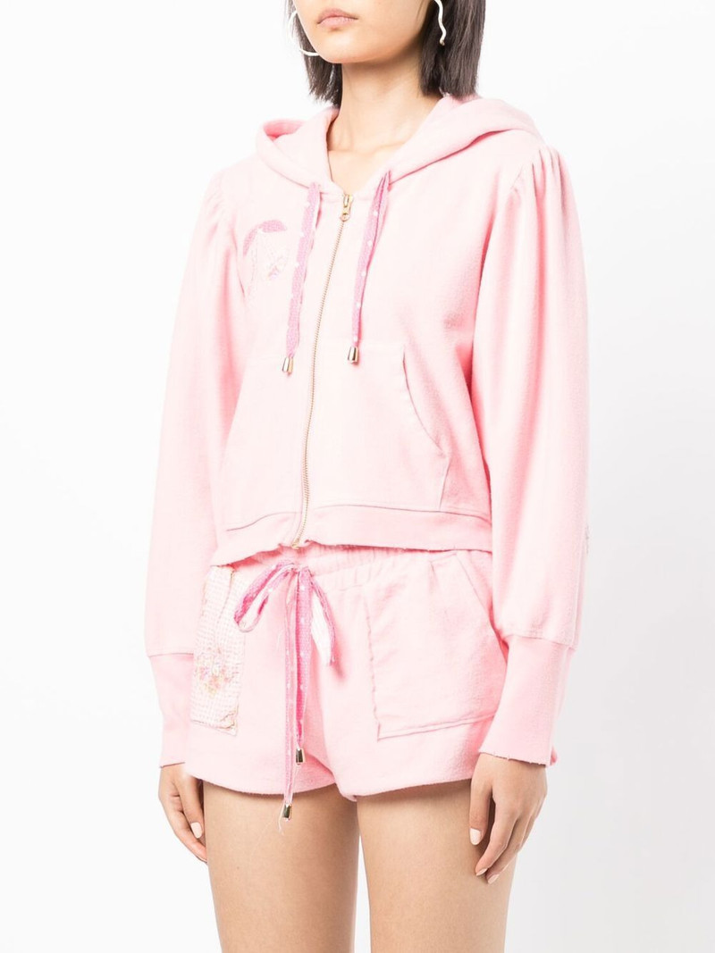Hasana zip-up appliqué hoodie 3