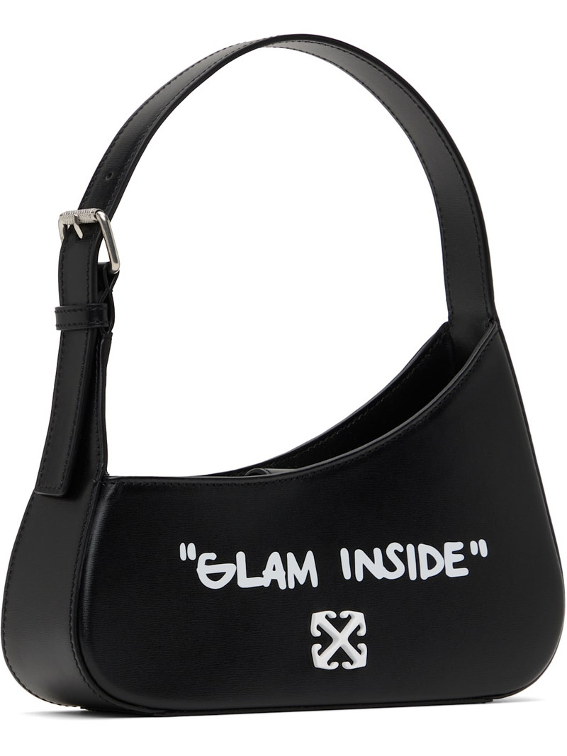Off-White Black Jitney Quote Shoulder Bag outlook
