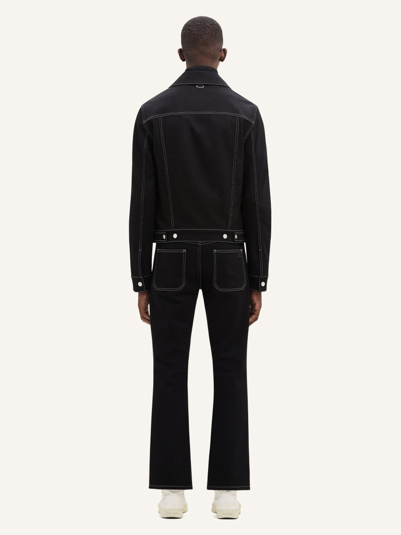 TOPSTITCHED DENIM TRUCKER JACKET 4