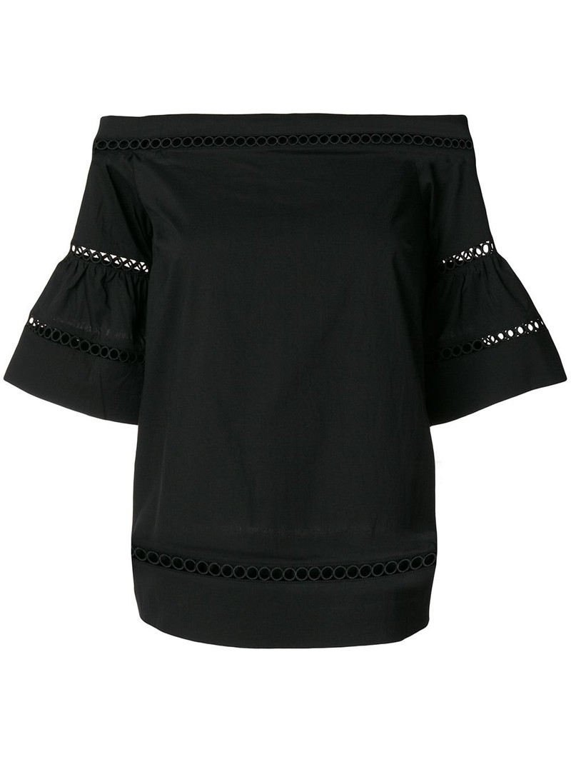 embroidered off shoulder top 1