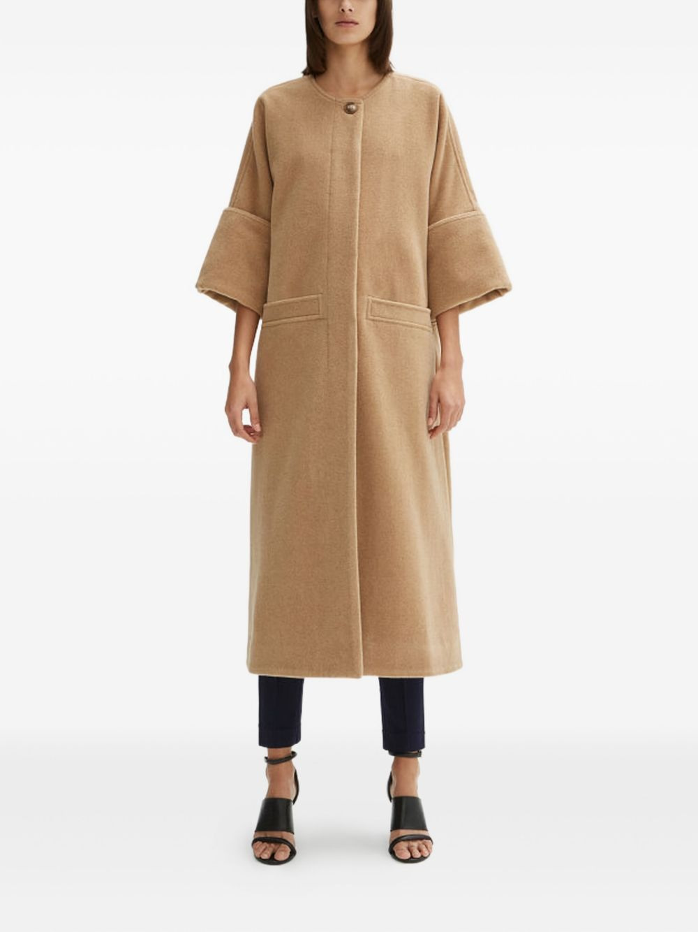 Nusa bell-sleeve coat - 2