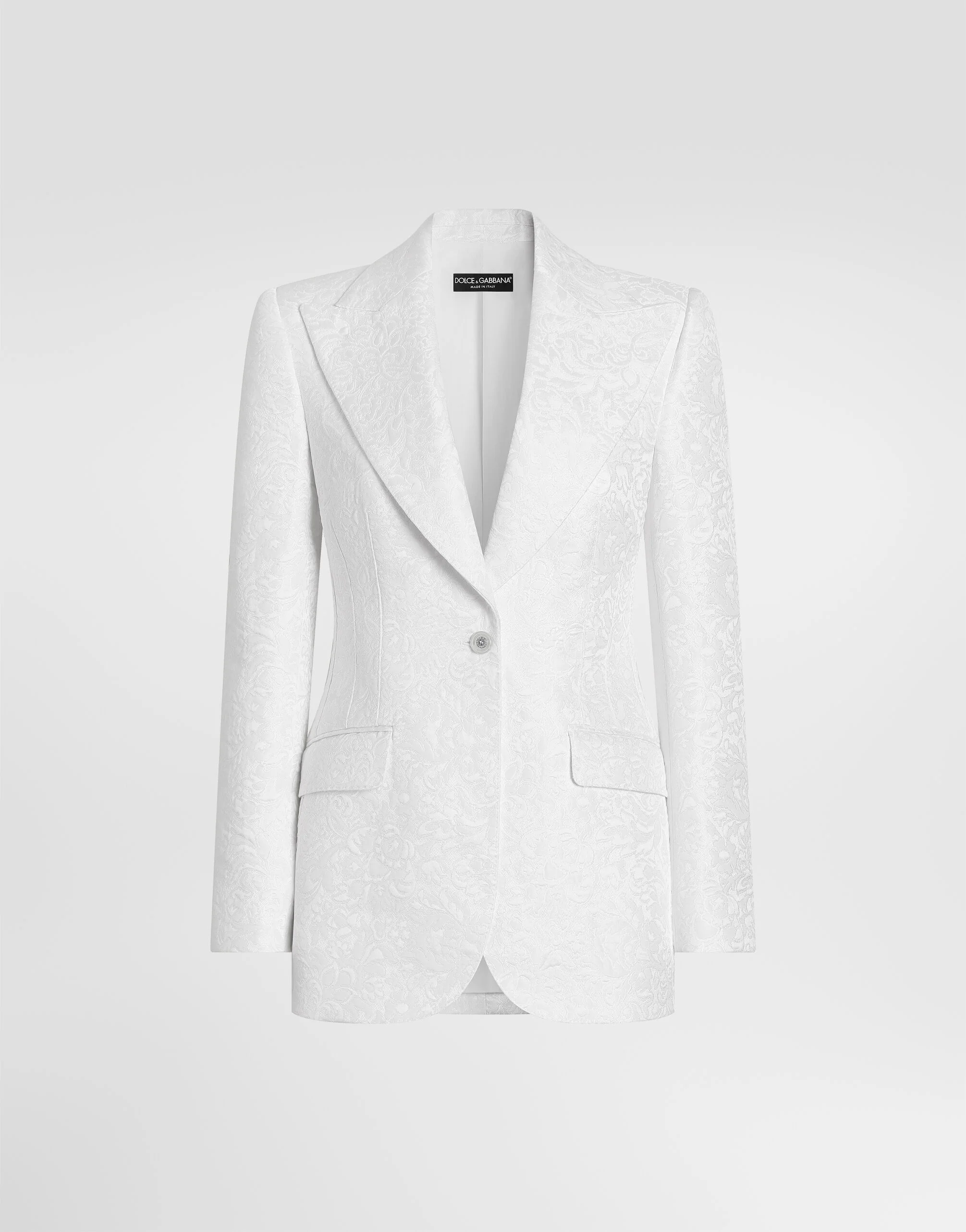 Single-breasted brocade turlington jacket - 1