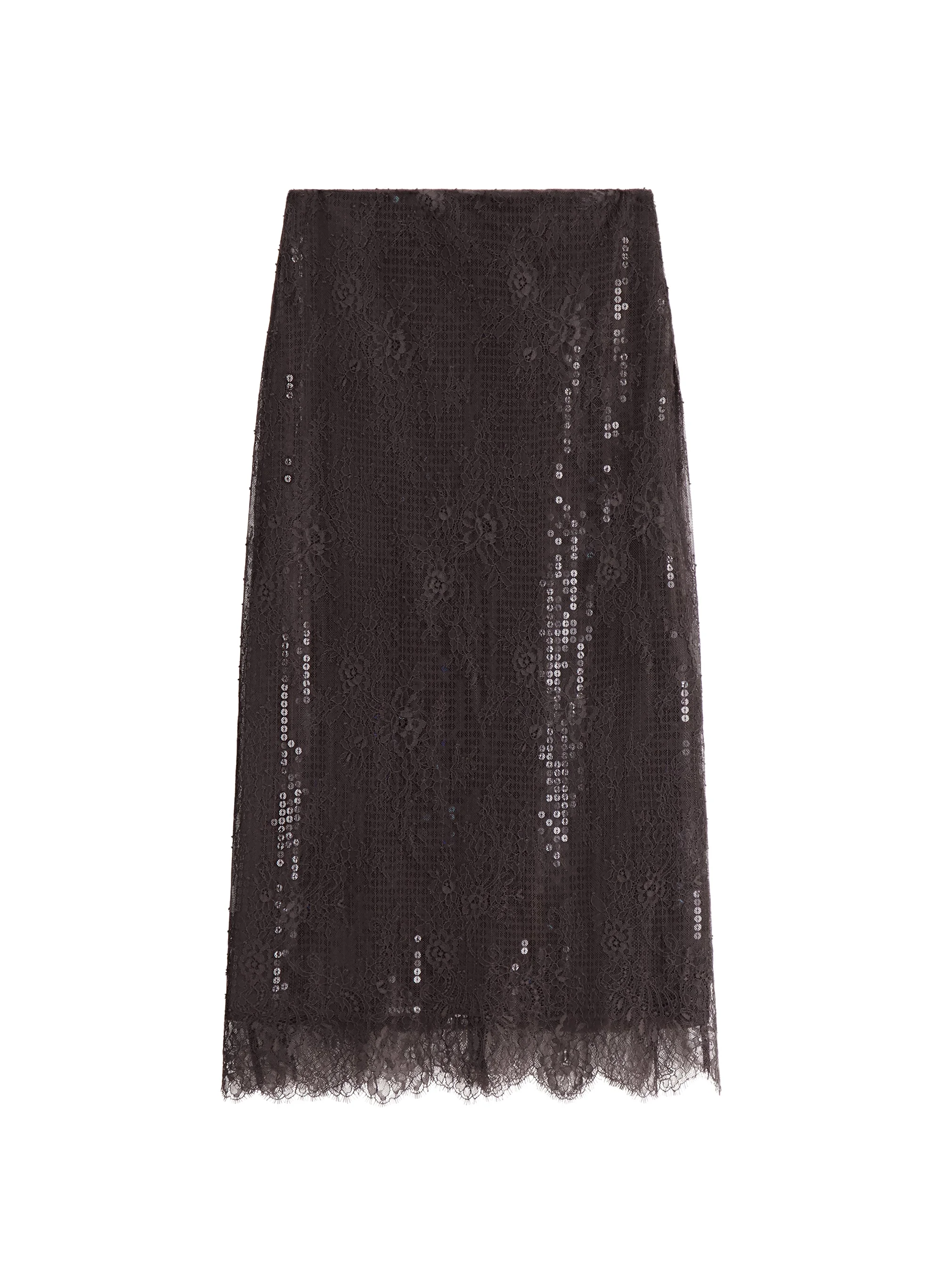 Ava Sequin and Lace Midi Skirt - 1