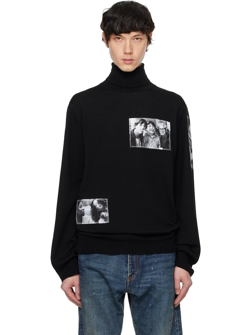 Black Wool Turtleneck - 1