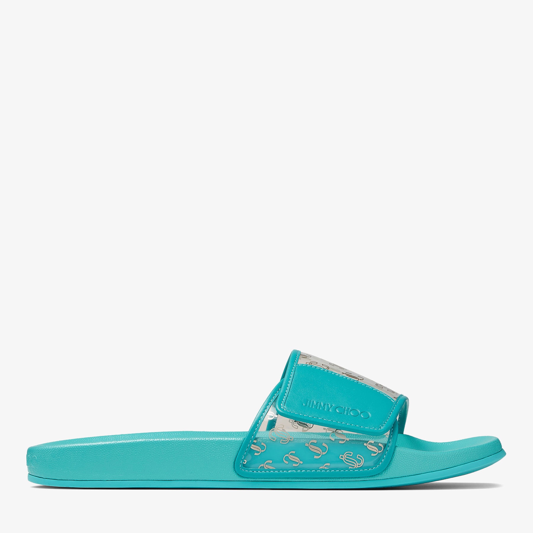Fitz/M
Clear JC Plexi and Malibu Leather Slides - 1