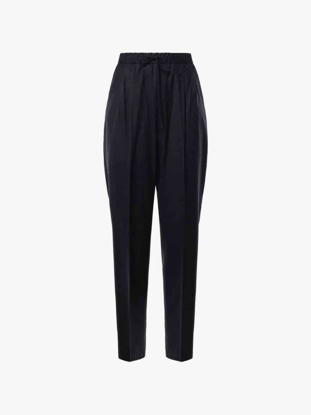drawstring-waist pleated trousers - 1