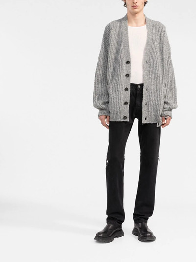 DSQUARED2 ribbed-knit cardigan outlook