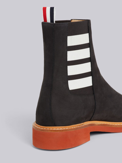 Thom Browne Black Suede 4-Bar Micro Sole Chelsea Boot outlook