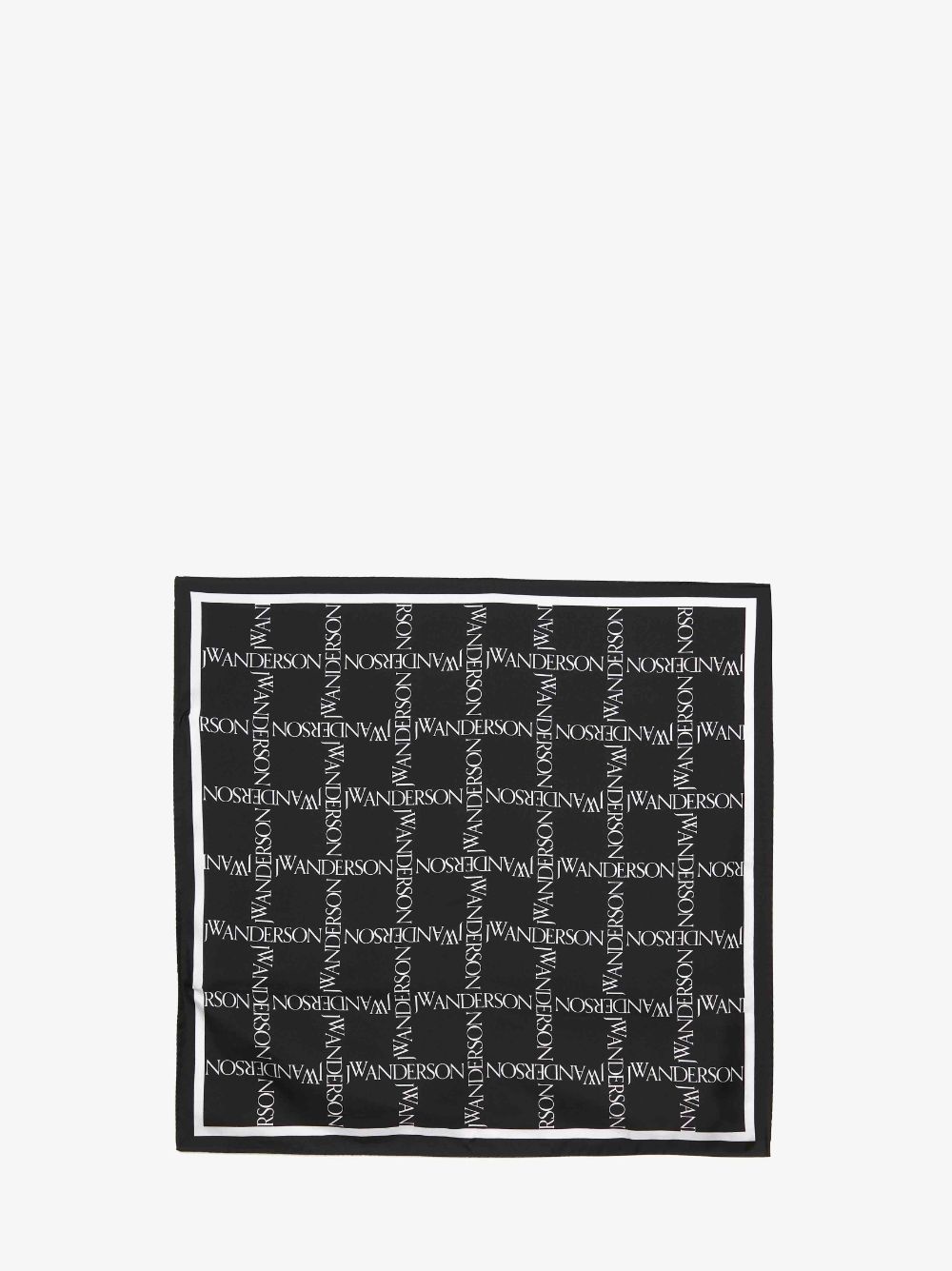 SILK SCARF WITH LOGO GRID MOTIF - 1