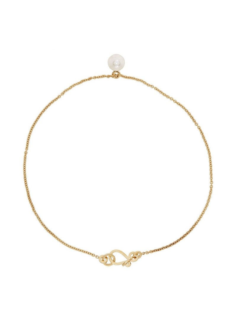 SOPHIE BILLE BRAHE Gold Akoya Pearl Palme De Pied Anklet outlook