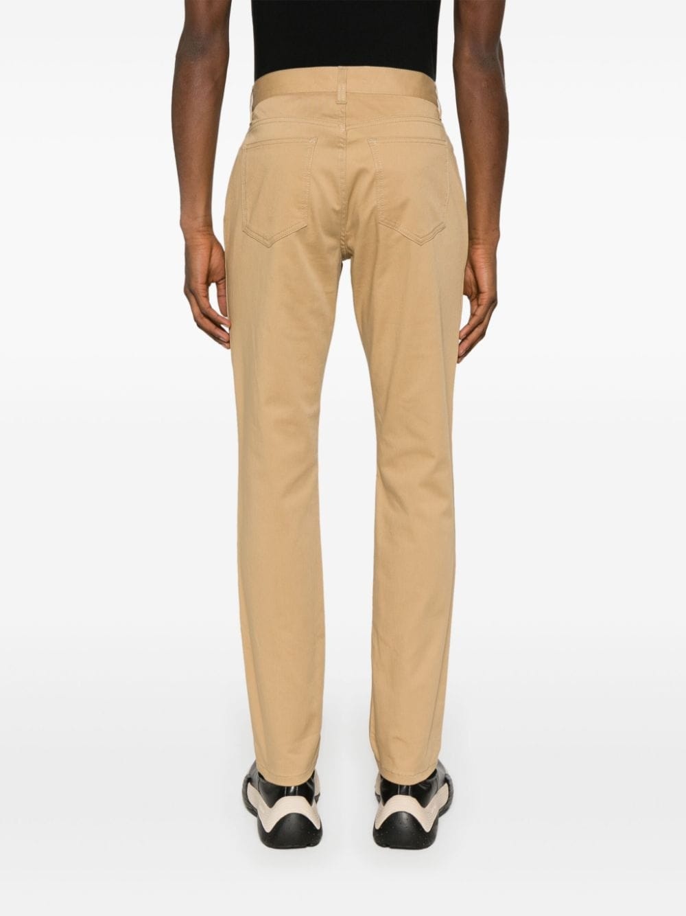 mid-rise logo-engraved straight-leg jeans - 4