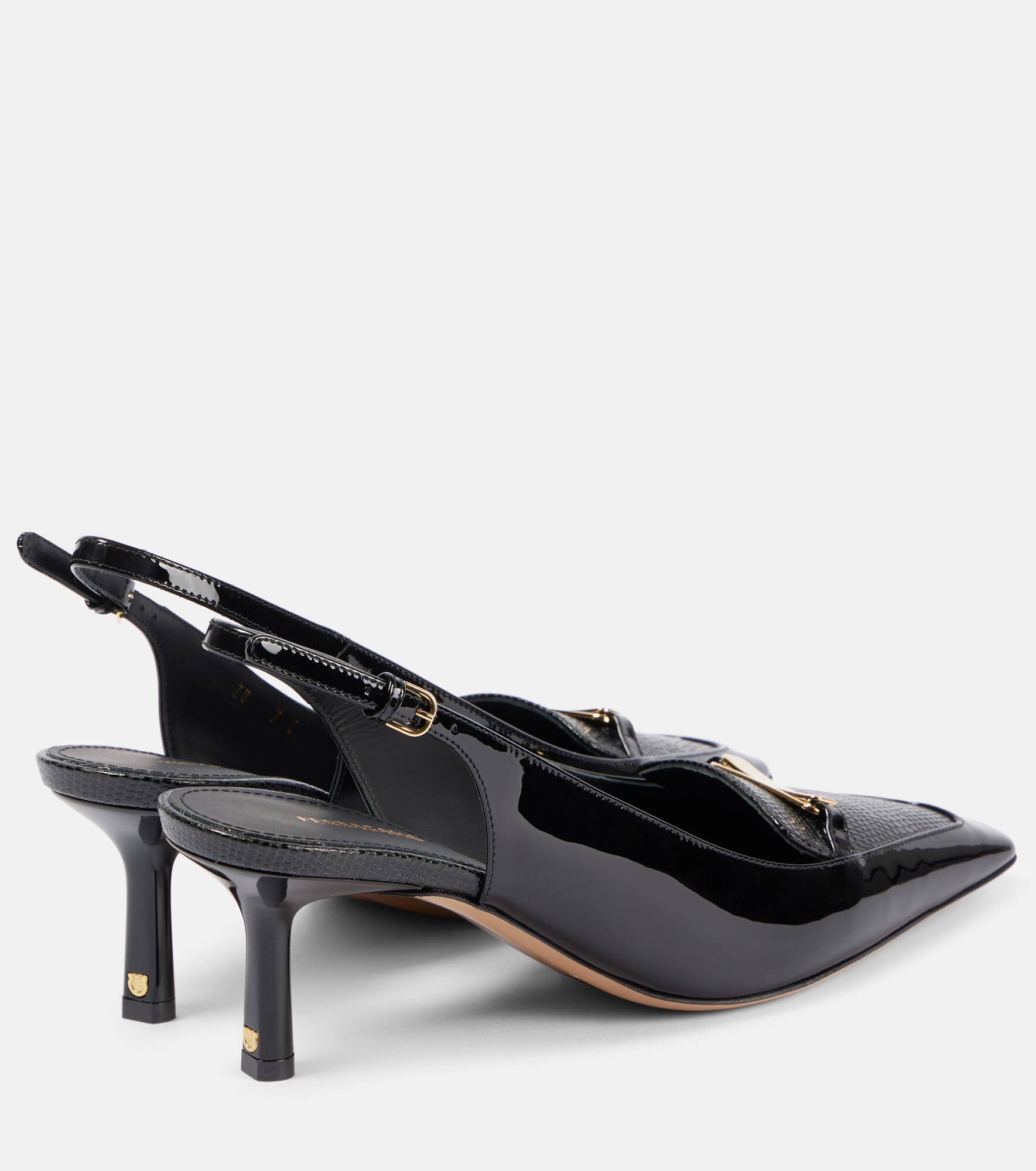 Patent leather slingback pumps - 2