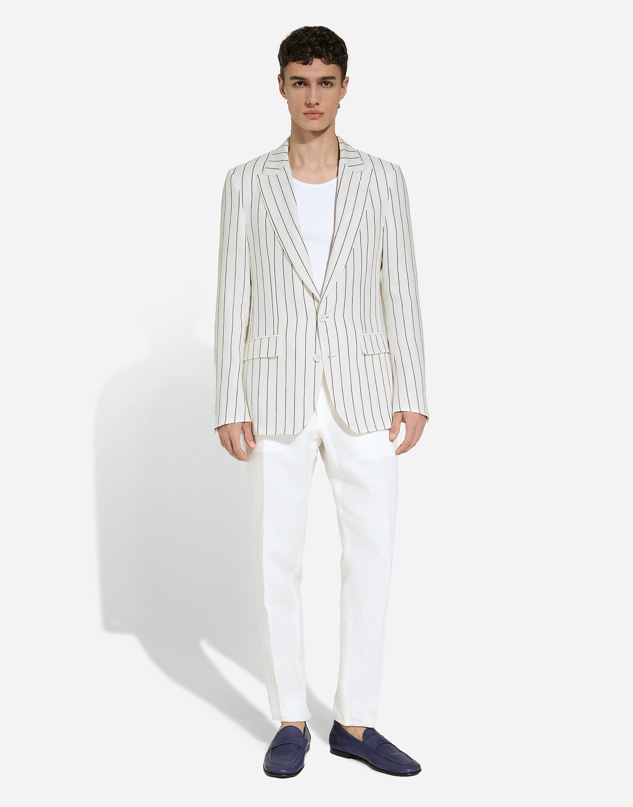 Single-breasted linen Sicilia-fit jacket - 2