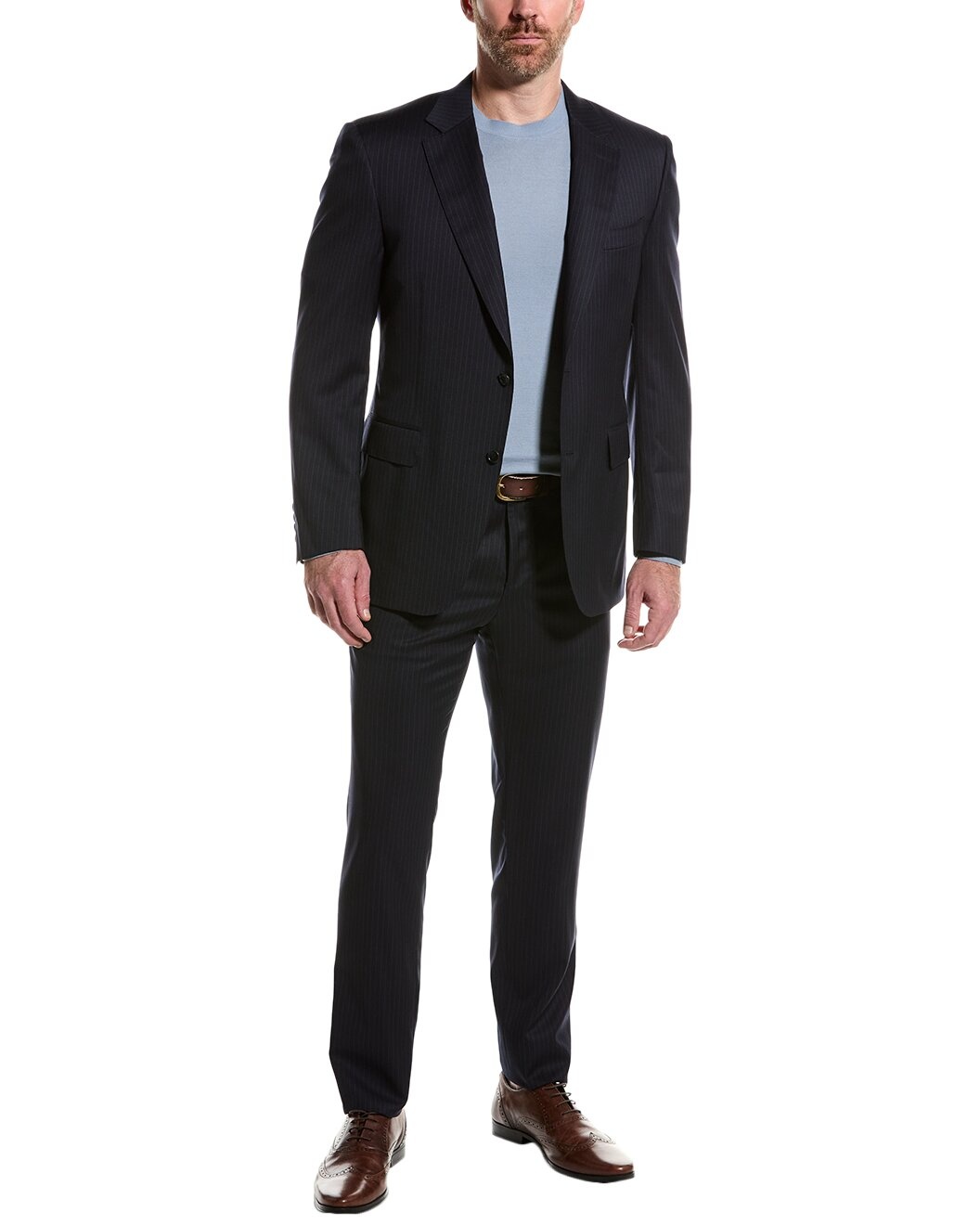 Canali Wool Suit with Flat Front Pant - 1