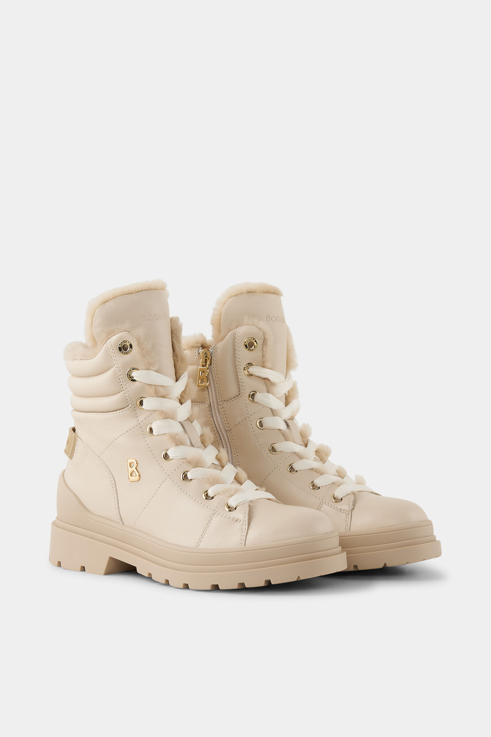 Mid boots St.Moritz with spikes in Beige - 4