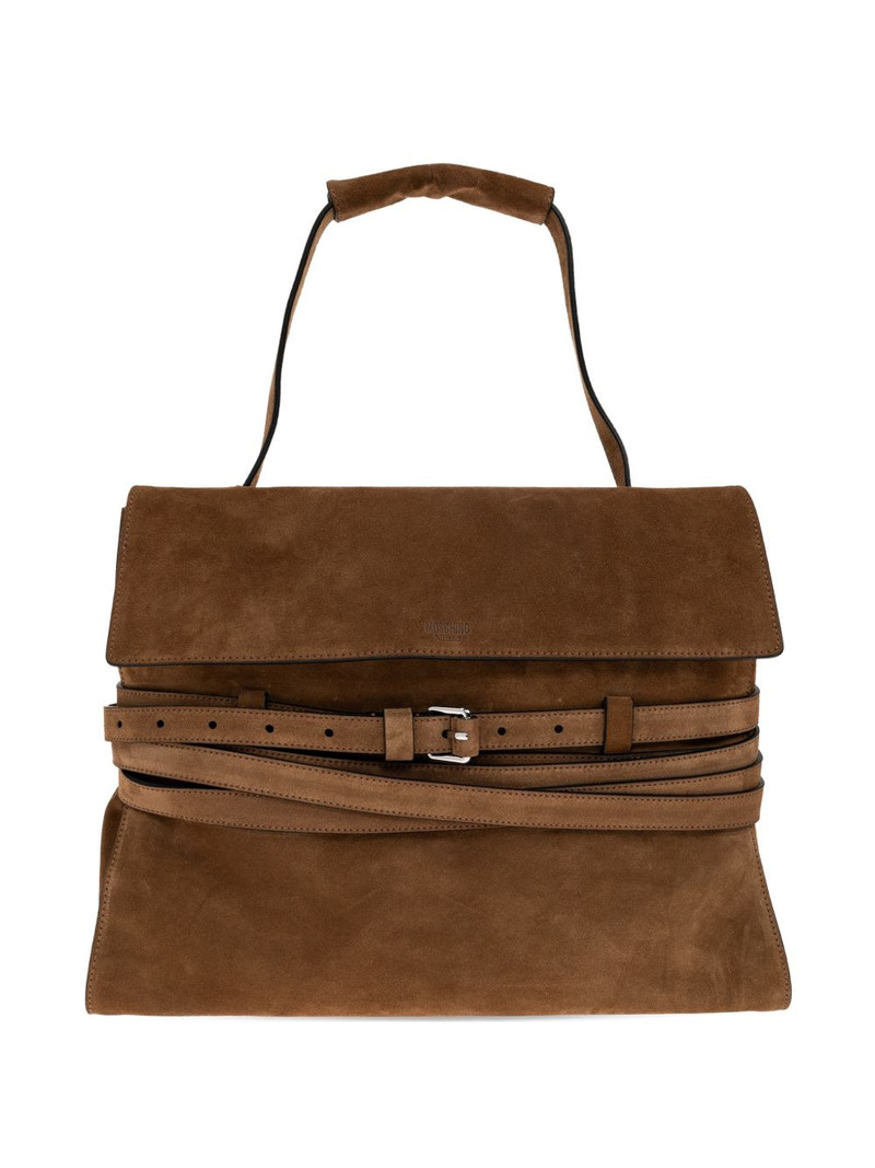 belted handle tote bag 1