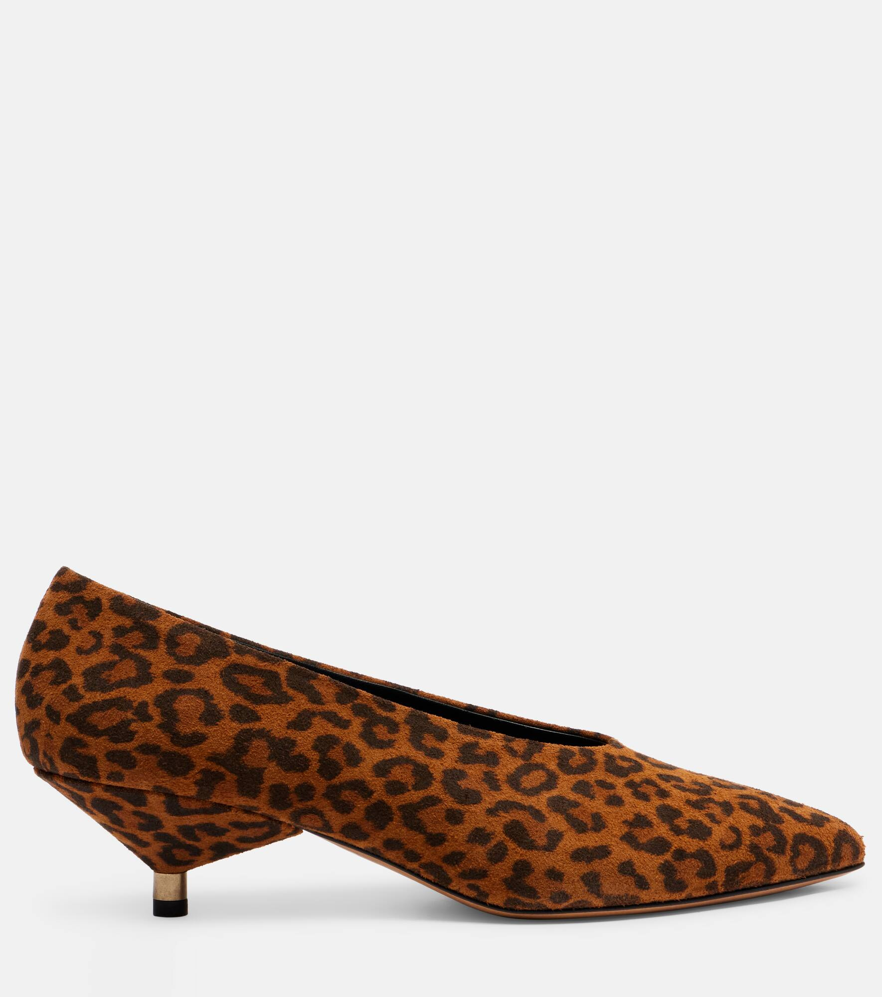 Ebisa 45 leopard-print leather pumps - 4