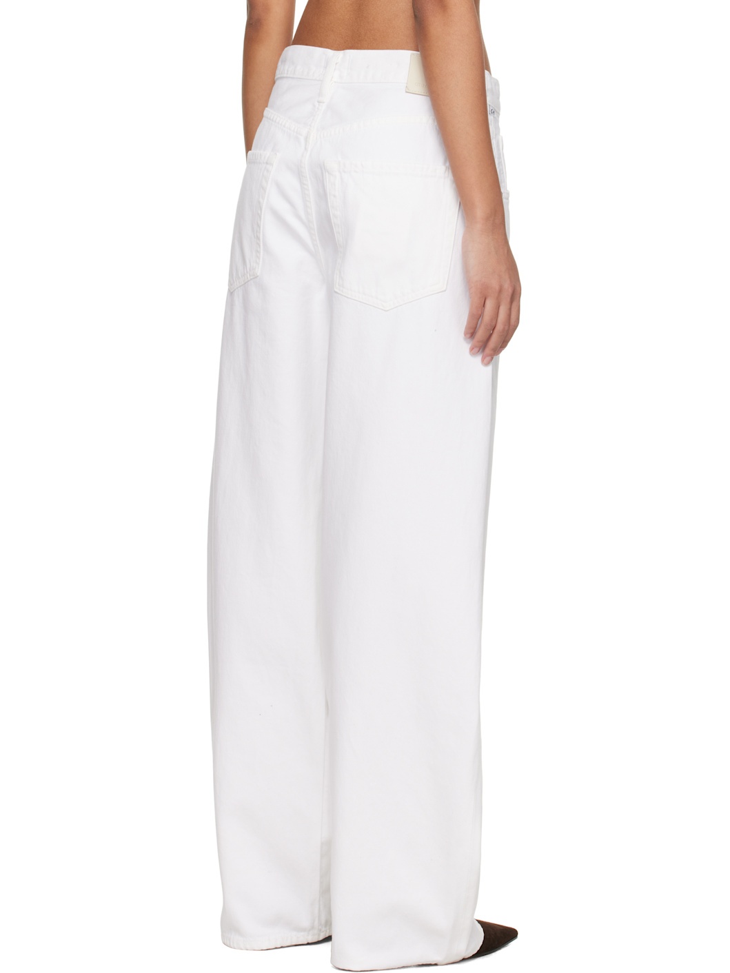 White Brynn Drawstring Jeans - 3
