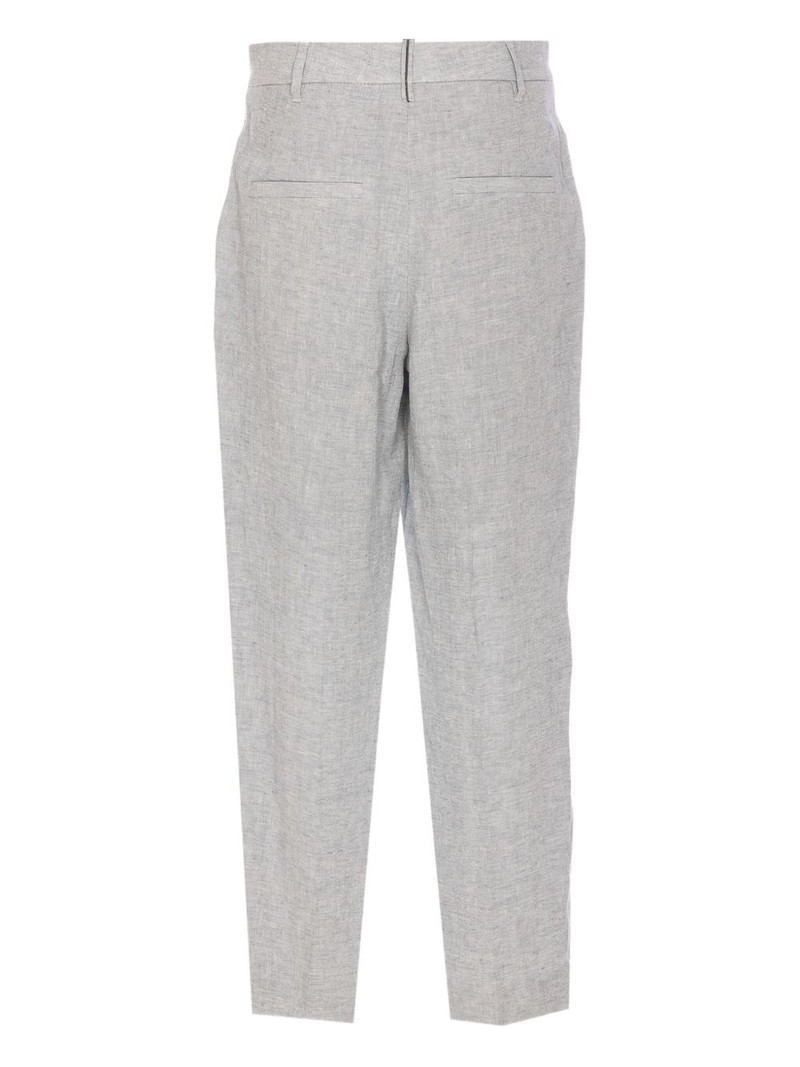 Brunello Cucinelli pressed-crease trousers outlook