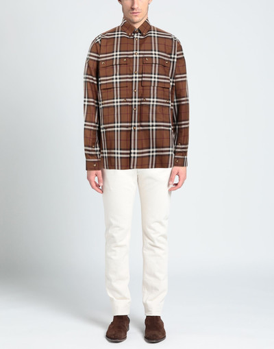 Burberry Brown Men's Checked Shirt outlook