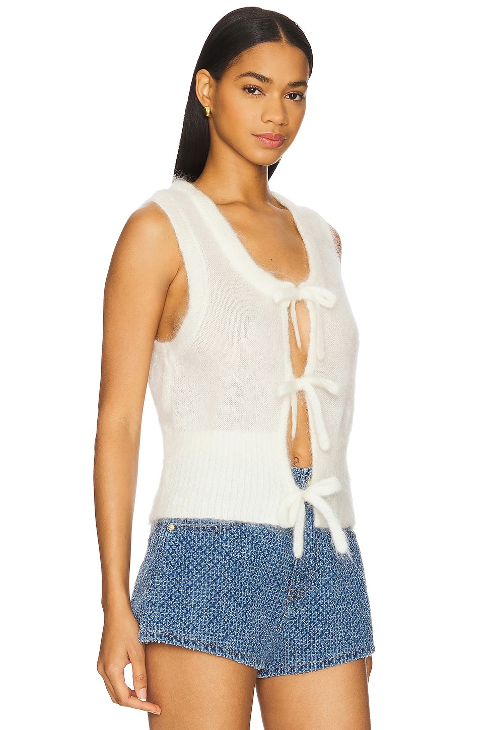 Mohair Tie String Vest - 2