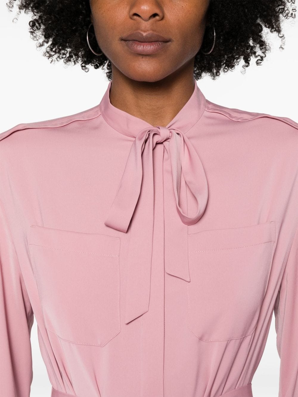 belted midi shirt dress - 5
