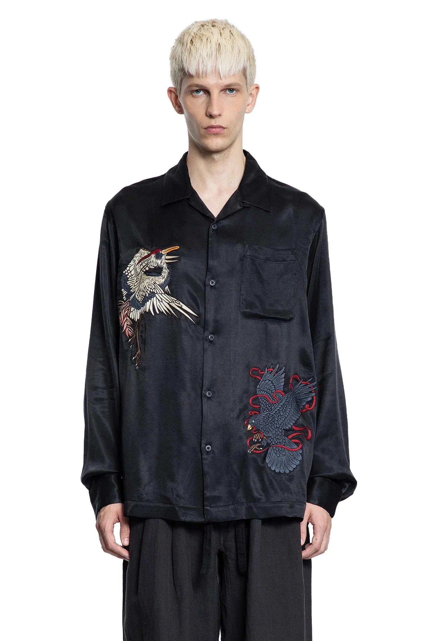 Crow-And-Heron-Camp-Collar-Shirt - 1